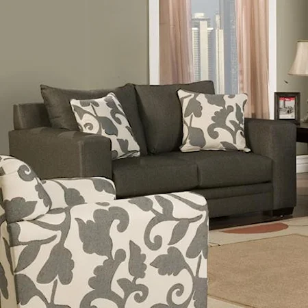 Modern Couch Loveseat with High-Fashion Furniture Look